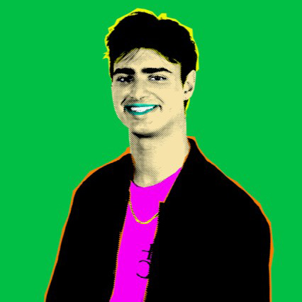 Headshot of Luko, a Sixth Form student at The King Alfred School, pictured against a green background