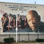 A painted mural dedicated to the American Civil Rights movement