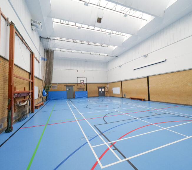 Sports facilities available for hire at The King Alfred School North London, Sports Hall