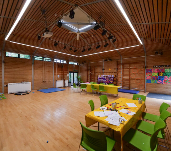 Meeting rooms available for hire at The King Alfred School North London, Lower School Hall